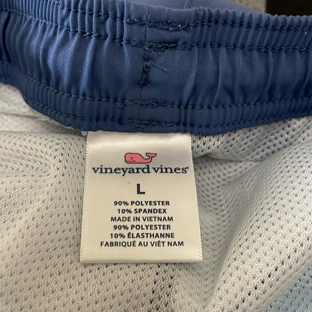 Vineyard Vines Lined Swim Trunks Large Swimsuit Pockets Drawstring Elastic Waist - Picture 6 of 10